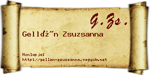 Gellén Zsuzsanna névjegykártya